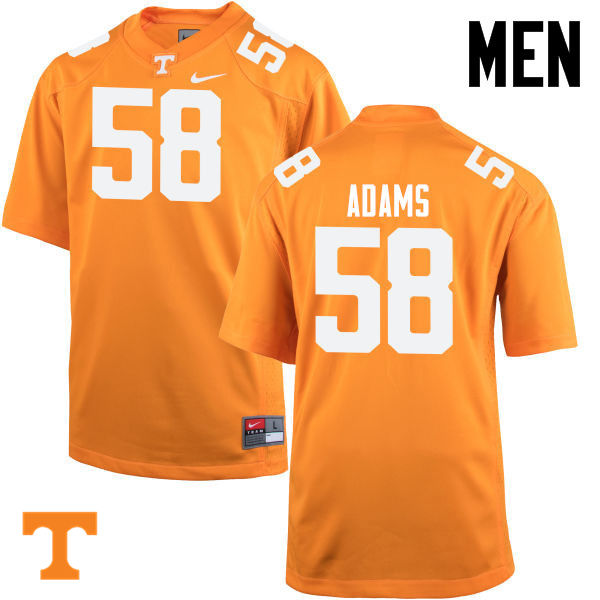 Men #58 Aaron Adams Tennessee Volunteers College Football Jerseys-Orange